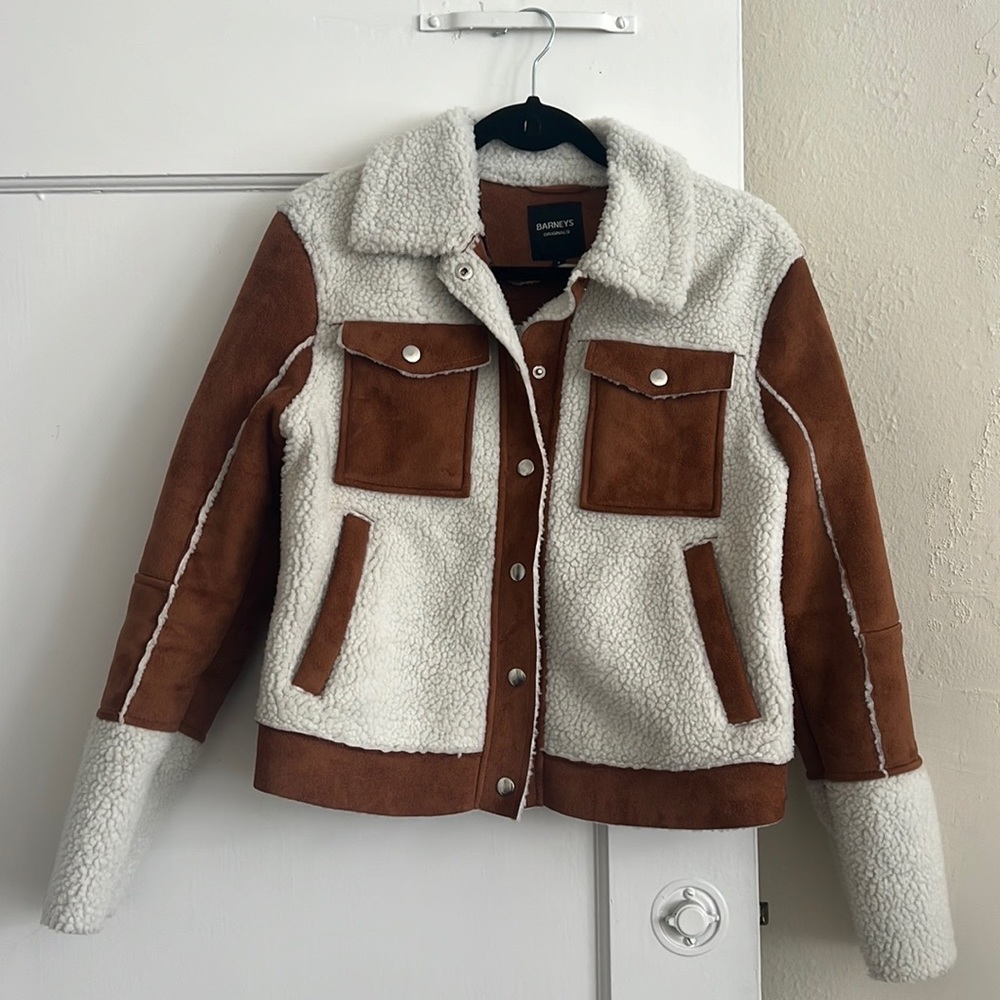 Barney’s faux Sherpa jacket